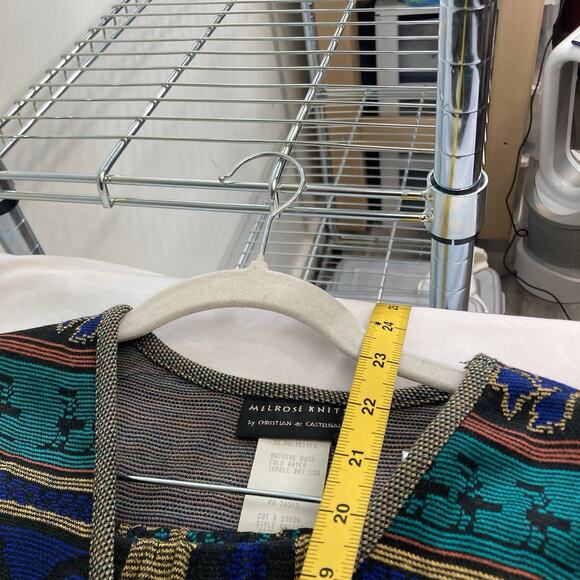 Vintage Melrose Knits By Christian De Castelnau Aztec Vest Skirt‎ Set Size S/M - Picture 6 of 16